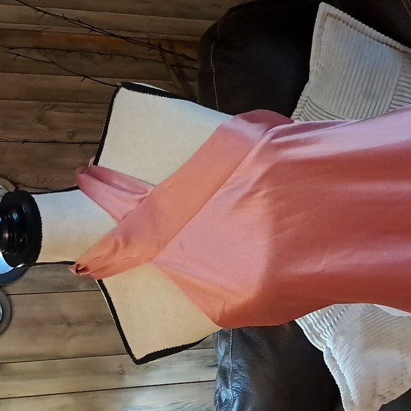 Ralph Lauren Satin Charmeuse Cocktail Dress Poolside Rose Size 12 - Picture 6 of 10